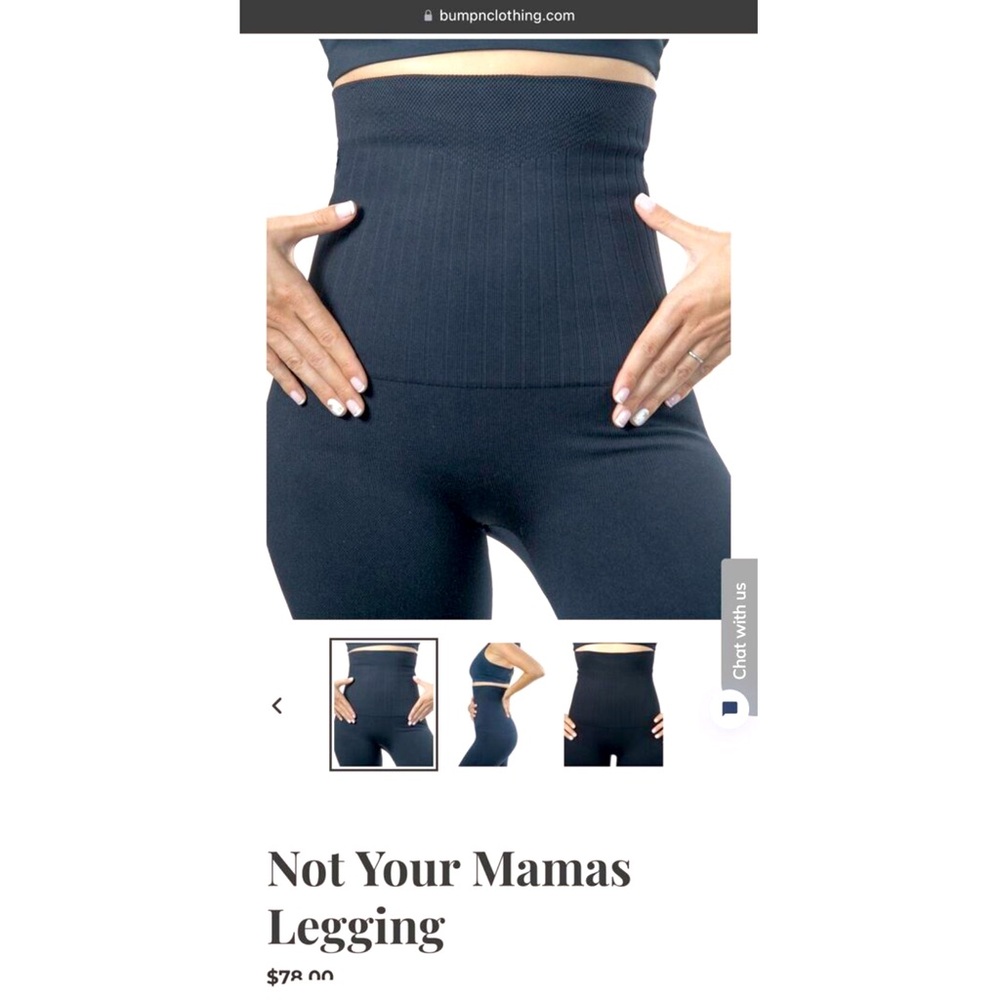 Bump’n Clothing “Not Your Momma’s” postpartum Leggings Size L